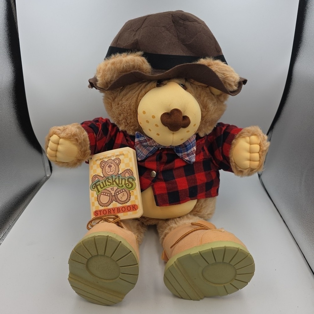 VINTAGE 1983 /84 FURSKINS XAVIER ROBERTS FARRELL 22" TEDDY BEAR PLUSH AUTHENTIC
